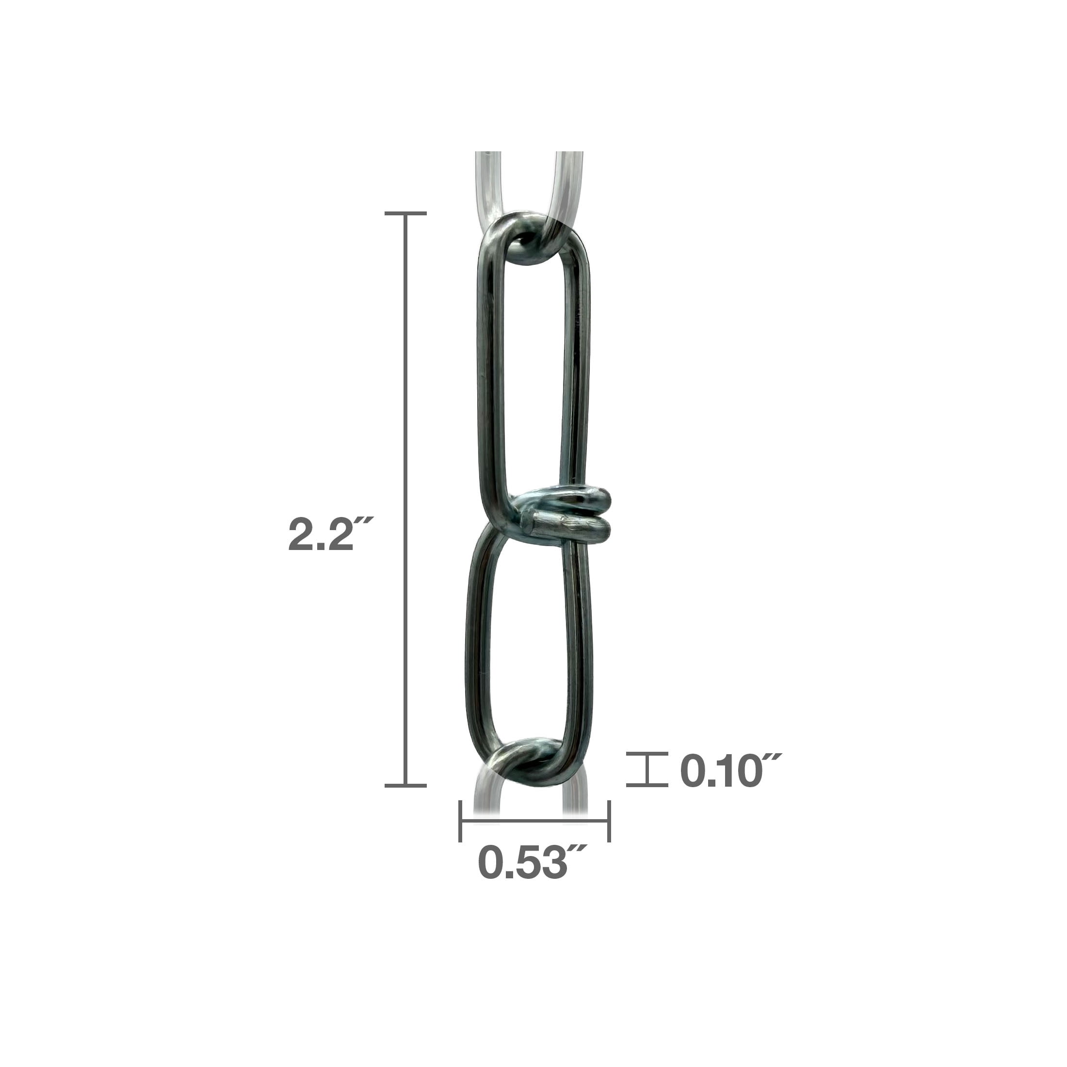 (2 pack) #1 Twin Loop Chain, 10', Peerless Chain Company, #4740810