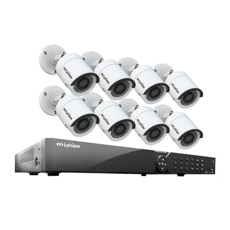 LaView 16 Channel DVR Security System W/8 HD 1080P Indoor/Outdoor Surveillance Cameras- Built in Storage 1TB HDD, Motion Detection, Remote View, Instant Mobile