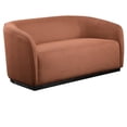thumbnail image 4 of Meridian Furniture Mylah Cognac Fabric Loveseat, 4 of 26