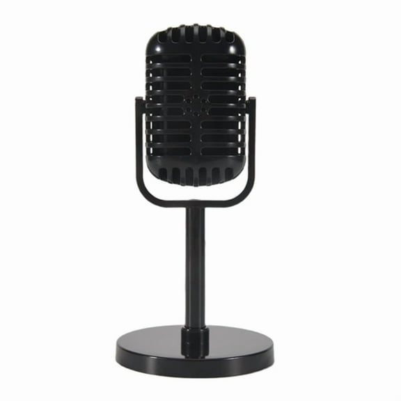 Vintage Microphone Prop,Plastic Fake Microphone,Retro Microphones for Costume & Role mj4514