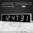 thumbnail image 5 of Ivation Large Digital Clock, 48" Led Wall Clock with Stopwatch, Alarms, Timer, Temp & Remote, White, 5 of 10