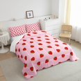 thumbnail image 4 of Strawberry Bedding Set Kawaii Strawberry Comforter Set Kids Boys Girls Pink, 4 of 7