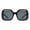 Black (Black), variant on Women’s Oversized Square Sunglasses Retro Bold Cutout UV400 Clear Beige Brown