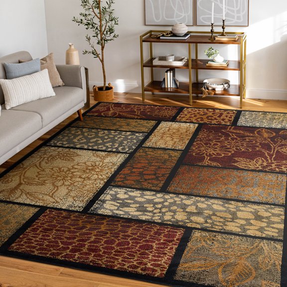 Impressions Transitional 5' x 7' Multi-Color Polypropylene Indoor Area Rug