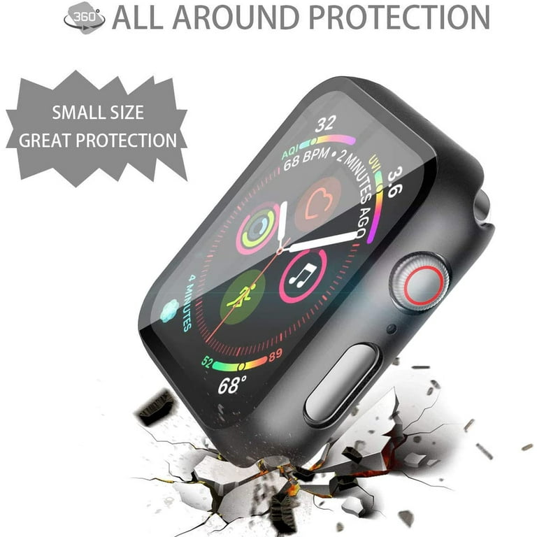 Misxi 2 Pack Hard PC Case with Tempered Glass Screen Protector