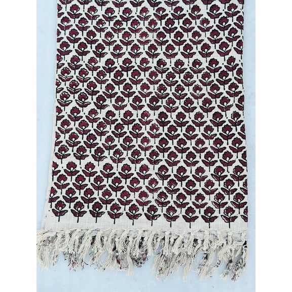 Premium Hand block Print Cotton Sofa Decor, Soft Cotton Blanket Room Décor Tassels Hand Loomed Lightweight Decorative throw Boho Bedding