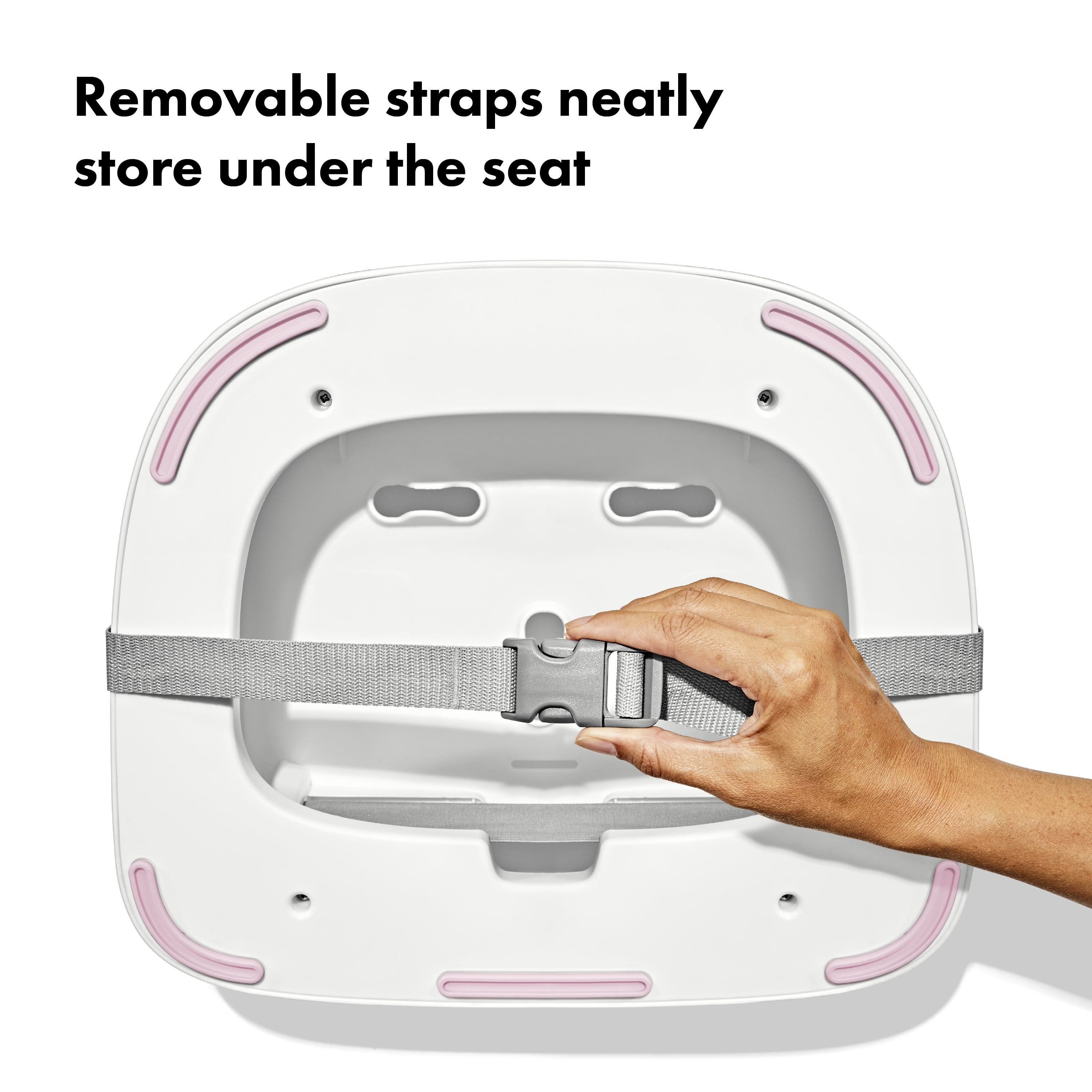 OXO Tot Nest Booster Seat with Straps, Blossom, for Toddlers Ages 1-3 Years