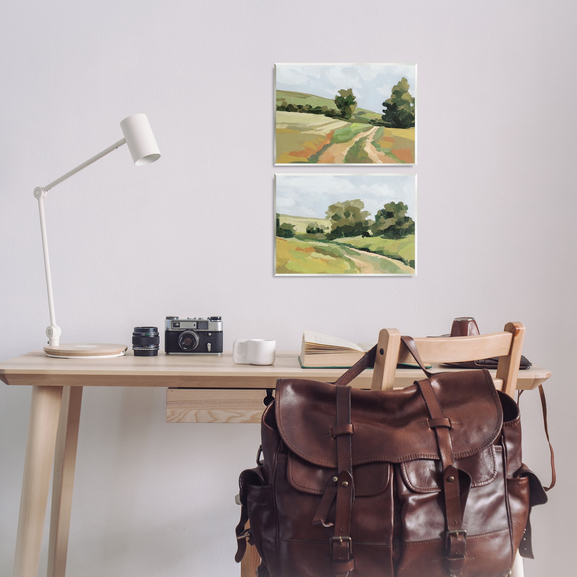 Stupell Industries Abstract Country Road Landscape Landscape & Nature Painting Unframed Art Print Wall Art, 14 x 11, Set of 2