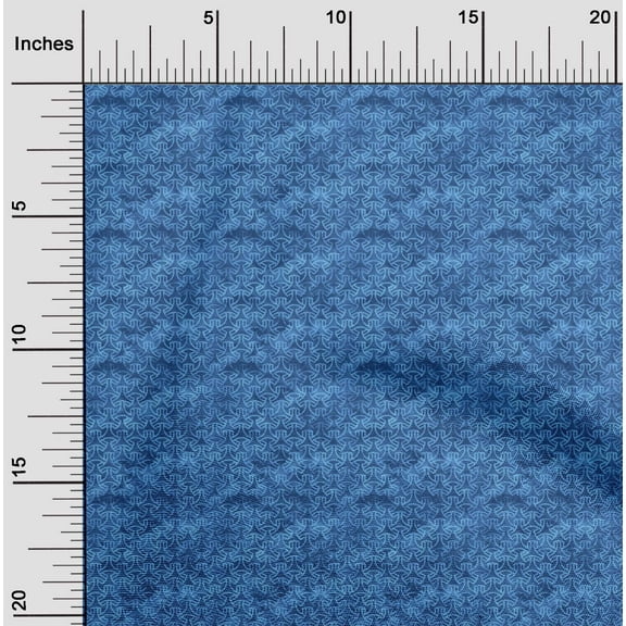 oneOone Polyester Lycra Medium Blue Fabric Batik Fabric For Sewing Printed Craft Fabric By The Yard 56 Inch Wide - W4