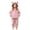 Pink, variant on Toddler Boys Girls Flannel Hooded Loungewear Set, Warm Top & Pants Home Wear Pink 2 Years