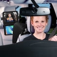 thumbnail image 4 of Brislut Baby Car Mirror with Tablet Holder, Road Trip Essentials for Kids, Back Seat Mirror to See Rear Facing Infant, Adjustable Backseat Mirror and Ipad Case for Car Headrest, 4 of 5