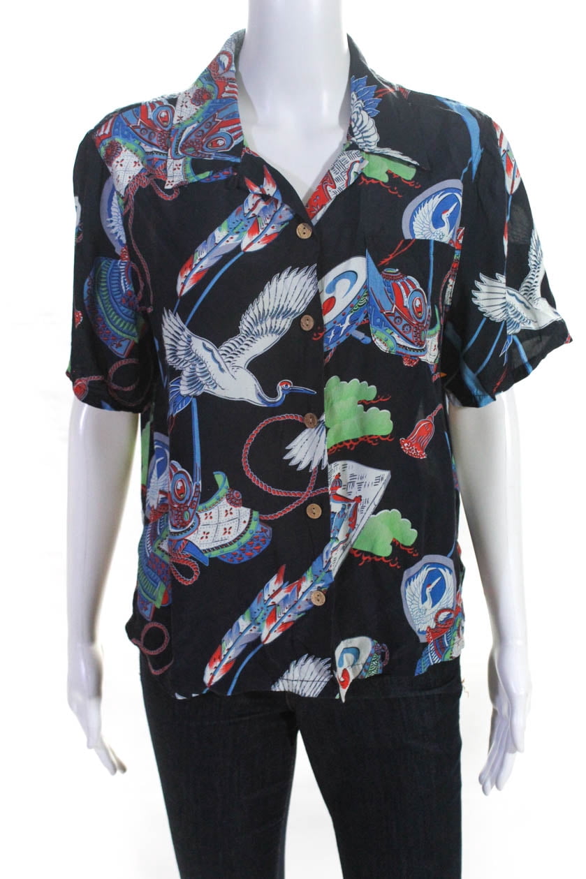 DONE Womens 50s Hawaiian Shirt Size 