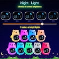 thumbnail image 5 of Alarm Clock with Sound Machine for Kids, 6 White Noises and 9 Colors Night Light, Ok to Wake Clock, Include 1800mAh Battery for Portability and Memory Function, for Kids, 5 of 7