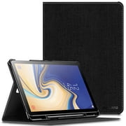 Infiland Multi-Angle Viewing Cover Case w/Built-in Pencil Holder for Samsung Galaxy Tab S4 10.5 inch SM-T830/SM-T835 2018 Tablet, Black