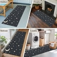 thumbnail image 5 of 2'x6' Rug Runners for Hallways Kitchen, Modern Black Grey Non Slip Entryway Beside Floor Carpet Runner, Japanese Style Moon Stars Minimalism Laundry Room Bedroom Throw Rugs Mat for Family Pet, 5 of 8