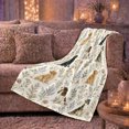 thumbnail image 4 of Watercolor Dog Breeds with Lavender, Rustic Botanical Style for Dog Lovers, Cozy Garden Sprig Scene, Flannel Blanket for Living Room and Bedroom, Pet Adoption Gift and Natural Home Decor, 4 of 5