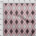 thumbnail image 2 of oneOone Cotton Silk Pastel Pink Fabric Argyle Check Sewing Material Print Fabric By The Yard 42 Incheses Wide, 2 of 4