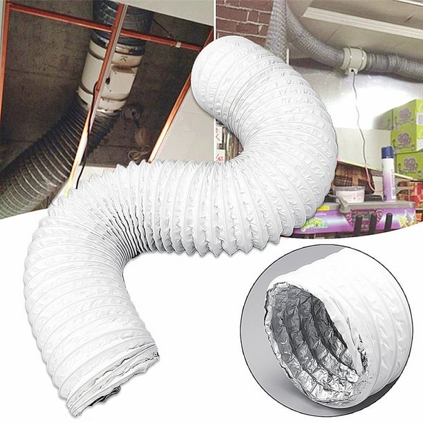 White 2M 15cm Diameter Outlet Flexible Exhaust Hose Tube Air