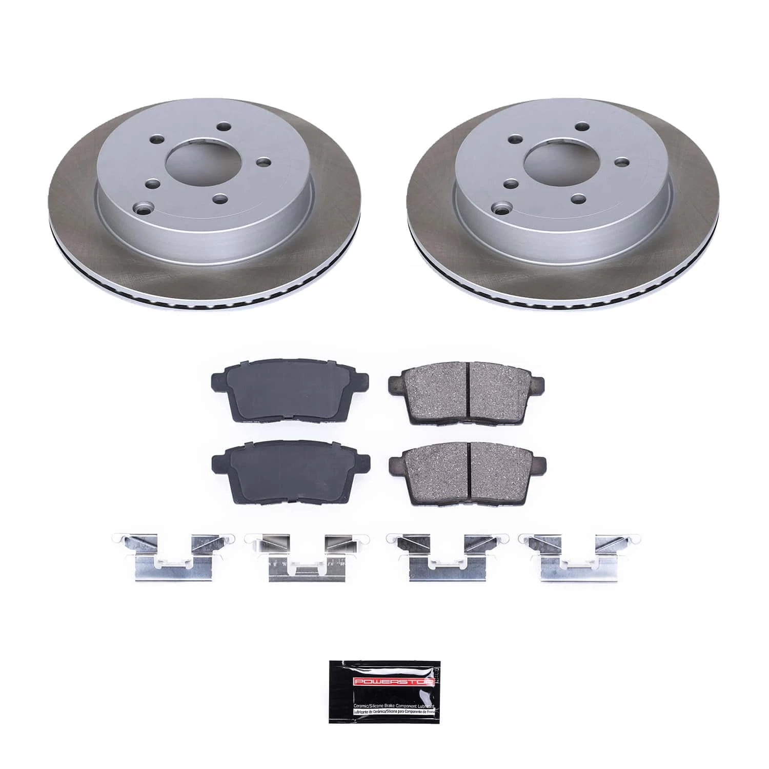 PowerStop Rear Semi-Coated Rotor and Low-Dust Ceramic Brake Pad Kit SC3060