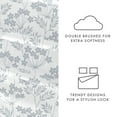 thumbnail image 5 of Noble Linens 4 Piece Pattern Microfiber Bed Sheets Set, Light Blue Chantilly Lace Style, California King, 5 of 11