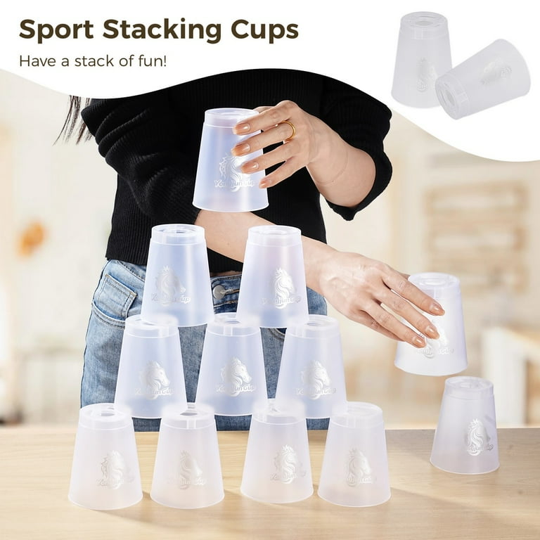 24Pcs Sport Stacking Cups, Speed Training Game for Challenge