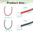 thumbnail image 2 of 4PCS 8 AWG Battery Cable, 1ft Battery Inverter Cables with 3/8" Ring Terminals for Marine Solar Boat Car RV, Red Black, 2 of 6
