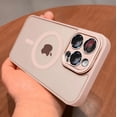 thumbnail image 1 of Funda magnética de lujo con carga inalámbrica para iPhone Magsafe 16, 15, 14, 13, 12, 11 Pro Max, armadura translúcida mate, a prueba de golpes, 1 of 5