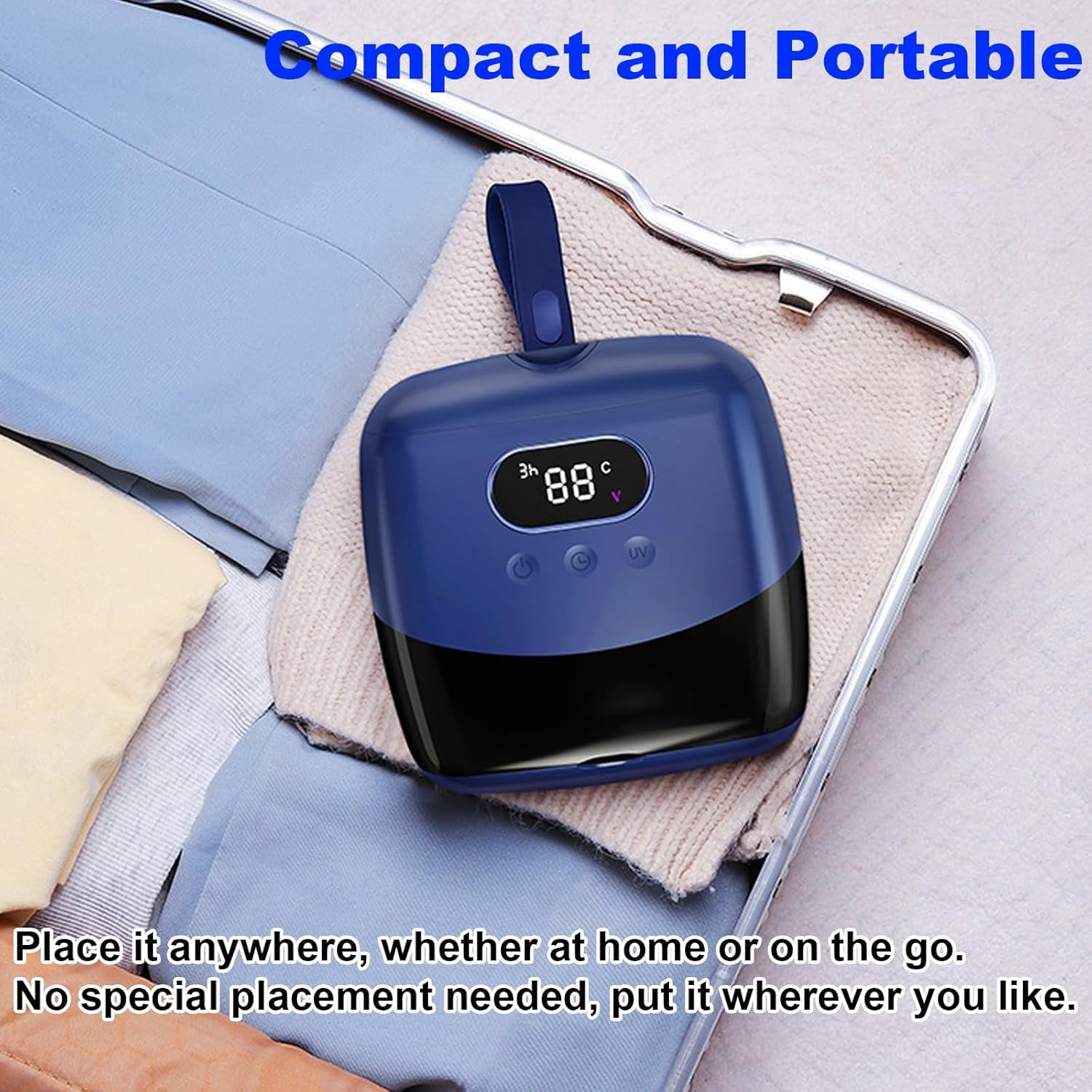 Portable Clothes Dryer, Mini Foldable Electric Laundry Drying Machine, Space-Saving, Compact Drying Solution, Efficient Home Travel Drying, Auto Shutoff