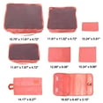 thumbnail image 2 of Unique Bargains 8 Pcs Zipper Design Packing Cube Set for Luggage Red, 2 of 5