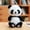 Naked Panda, variant on Cute Fluffy Panda Plush Toy, Adorable Chinese Panda Stuffed Animal Doll with Pink Paw Pads, Soft Wildlife Plushie for Kids Home Decor Birthday Gift