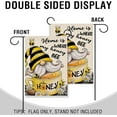 thumbnail image 3 of Home is Where My Honey Bumble Bee Gnome Decorative Garden Flag, House Yard Spring Summer Outside Decor, Outdoor Small Burlap Decoration Double Sided 12 x 18, 3 of 6
