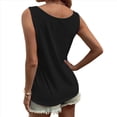 thumbnail image 2 of Camiseta Sin Mangas con Botones Delanteros para Mujer, Verano 2025, Informal, Holgada, con Cuello Redondo, Sin Mangas, Color Negro, Talla XL, 2 of 6