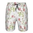 thumbnail image 3 of Balery Roses Flowers Traje de Baño Estilo Hawaiano para Hombre, Shorts de Secado Rápido con Bolsillos-Small, 3 of 6