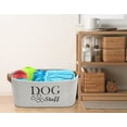 thumbnail image 4 of Brabtod Dog Toy Basket Storage Cotton Rope Storage Basket Pet Toy Storage Bin Doy Toy Box with Handle Gray, Perfect for Organizing Pet Toys, Blankets, Leashes, Coats Gray, 4 of 5