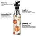 thumbnail image 3 of Yayeee 20oz Insulated Water Bottle Double Wall Stainless Steel with Flip Straw Lid, Beige Fall Coffee, 3 of 7