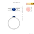 thumbnail image 4 of ANGARA Natural Sapphire Solitaire Parallel Split Shank Ring in 14K White Gold for Women (Size-5mm) | September Birthstone, Birthday, Anniversary, Jewelry Gift for Women | Natural Blue Sapphire Ring, 4 of 9