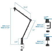 Mount-It! Adjustable Microphone Boom Arm with Clamp