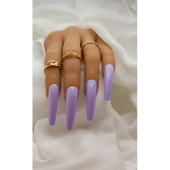 Lovely Claws Gloss Lilac 2XL Press on Nail set