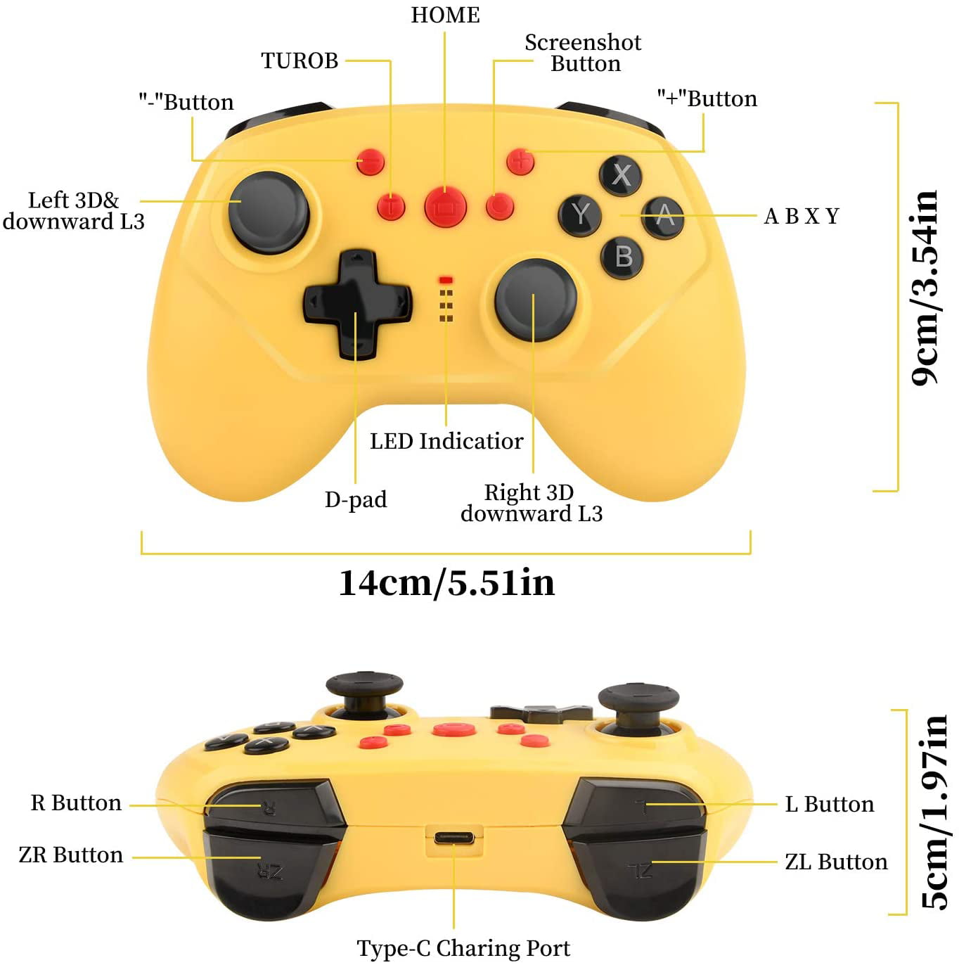 Nintendo Switch Lite - Yellow - Read description: left joystick not working!