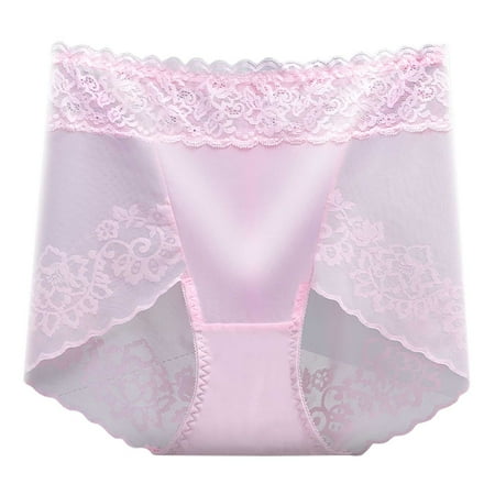 Bigersell Bikini Underwear for Women Clearance Maternity Underwear Seamless Panty Style P-943 Polyester Cheeky Panties Ladies Thong Briefs High Waist Women s Bikini Panties Pink L