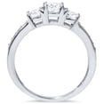 thumbnail image 3 of Pompeii 1Ct Diamond EX3 Lab Grown Three Stone Engagement Ring 10k White Gold (GH,VS2-SI1), 3 of 3