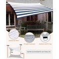 thumbnail image 5 of Sun Shade Sail 8x10Ft Navy Blue Stripe Gradient Uv Block Sunshade Canopy Outdoor Shade Cover Rectangle Shade Cloth For Patio Garden Yard Deck Pergola, 5 of 6