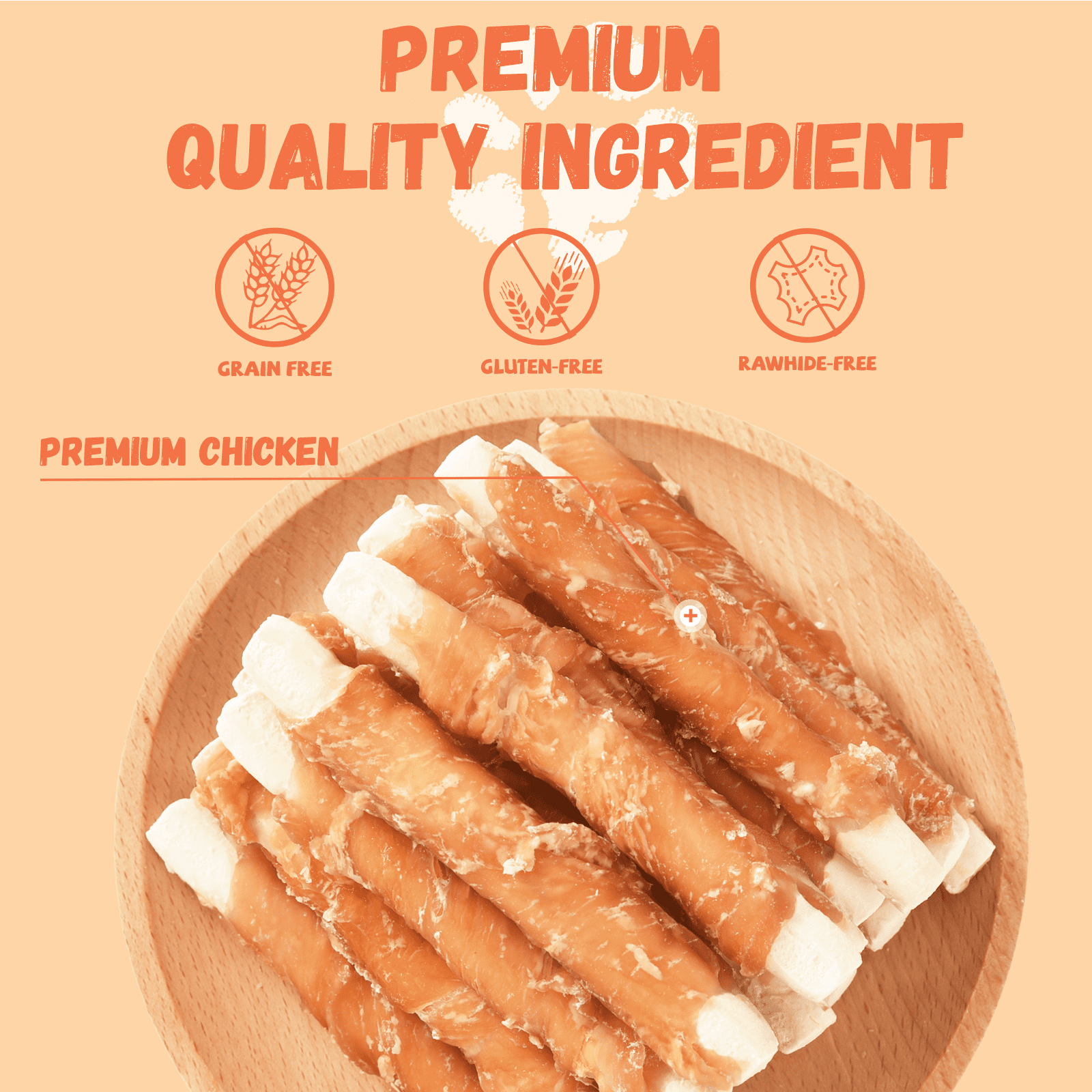 (2 pack) Pawmate Chicken Jerky Biscuits Dog Treats, Tasty Crunchy Chews for All Dogs, 11oz
