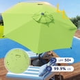 thumbnail image 4 of Abba Patio 9ft Outdoor Patio Umbrella w/ Push Button Tilt and Crank, 8 Ribs, Lime, 4 of 7