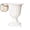 White, variant on 3.6L Roman Column Flower Pot – Square Bottom, High-Legged & Outward-Expanding Plastic Planter for Artificial Plants, Home Decor & Indoor Gardening