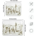 thumbnail image 3 of GZHJMY Western Desert Cowboys Dish Drying Mat for Kitchen Counter, Ultra Absorbent Reversible Microfiber Dishes Drying Rack Pad Heat-resistant Mats 18x24in, 3 of 7
