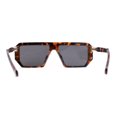 thumbnail image 4 of Flat Top Mobster Angular Modern Metal Hinge Racer Sunglasses Tortoise - Black, 4 of 4