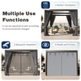 thumbnail image 6 of 10'x10' Metal Pergola, Outdoor Patio Pergola with Hardtop Roof,Aluminum Pergolas with Curtains,Waterproof Gazebo for Garden,Patio,Black, 6 of 8