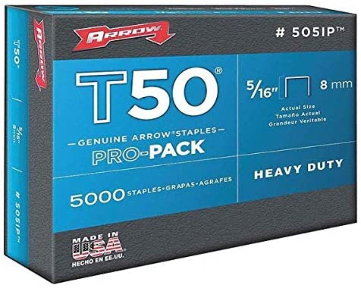 Arrow Fastener 505IP Genuine T50 5/16-inch Staples 5 000-pack for sale online 