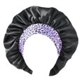 thumbnail image 2 of Gorro para el cabello de noche Suave Suave Reversible Elegante Seda Elástico Ajustable para proteger para el cabello Sombrero Gorro para - Color Púrpura Salvador Dali Bonnet del sueño, 2 of 4